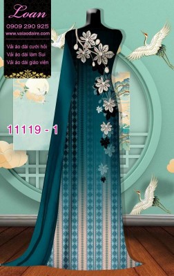 Vải áo dài hoa 3D-DT 11119
