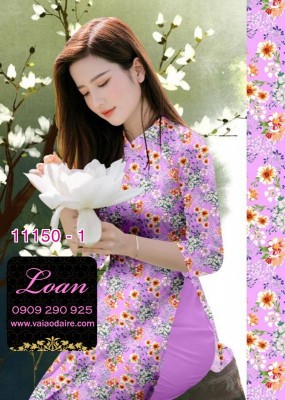 Vải áo dài hoa nhí-DT 11150