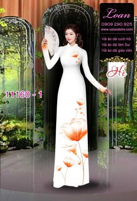 Vải áo dài hoa 3D-DT 11160