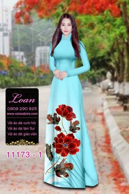 Vải áo dài hoa 3D-DT 11173