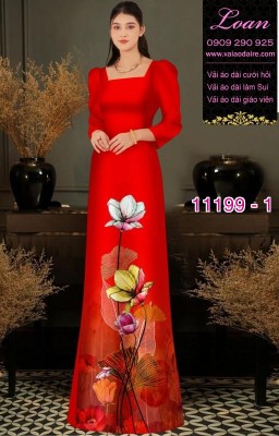 Vải áo dài hoa 3D-DT 11199