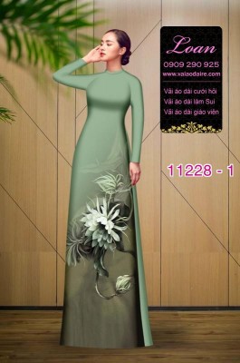 Vải áo dài hoa 3D-DT 11228