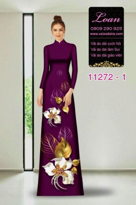 Vải áo dài hoa 3D-DT 11272