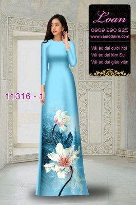 Vải áo dài hoa 3D-DT 11316