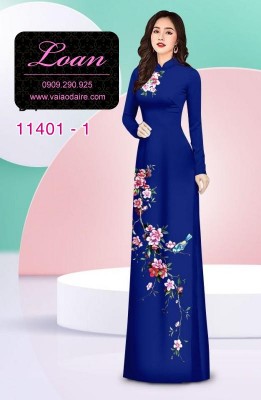 Vải áo dài hoa 3D-DT 11401