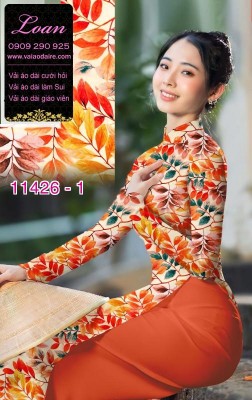 Vải áo dài hoa nguyên áo-DT 11426