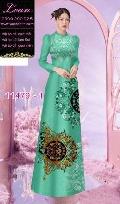 Vải áo dài hoa 3D-DT 11479