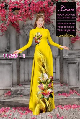 Vải áo dài hoa 3D-DT 11529