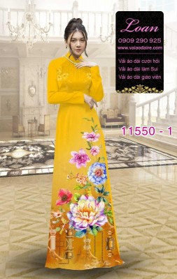 Vải áo dài hoa 3D-DT 11550