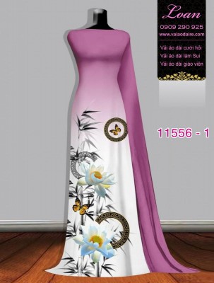 Vải áo dài hoa 3D-DT 11556