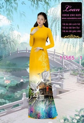 Vải áo dài phong cảnh-DT 11565