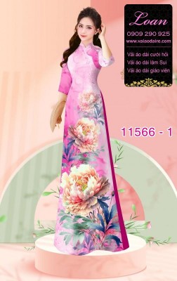 Vải áo dài hoa 3D-DT 11566