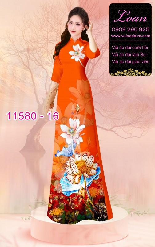 Vải áo dài hoa 3D