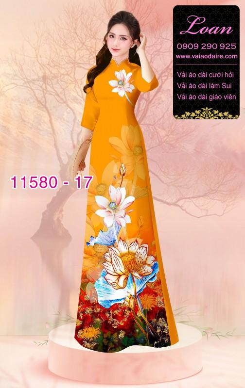 Vải áo dài hoa 3D