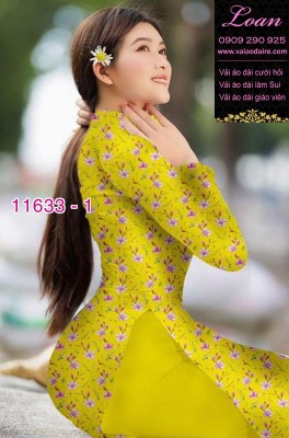 Vải áo dài hoa nhí-DT 11633