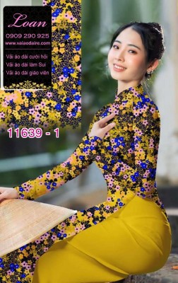 Vải áo dài hoa nhí-DT 11639