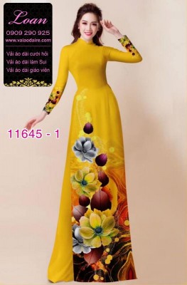 Vải áo dài hoa 3D-DT 11645