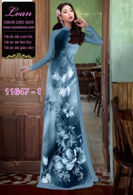 Vải áo dài hoa 3D-DT 11647