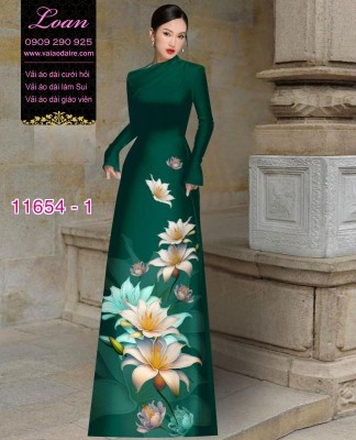 Vải áo dài hoa 3D-DT 11654