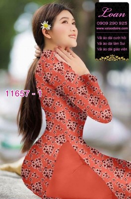 Vải áo dài hoa nhí-DT 11657