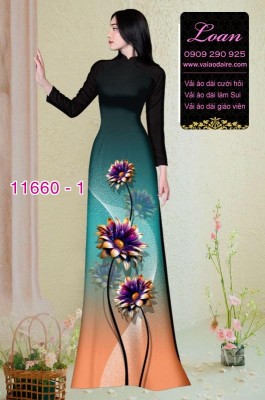 Vải áo dài hoa in 3D-DT 11660
