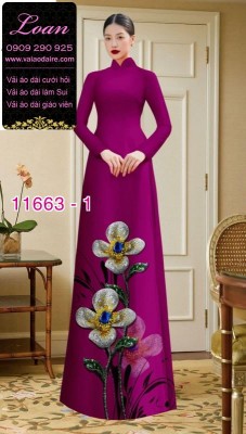 Vải áo dài hoa in 3D-DT 11663