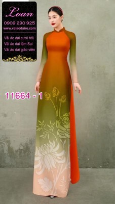 Vải áo dài hoa in 3D-DT 11664