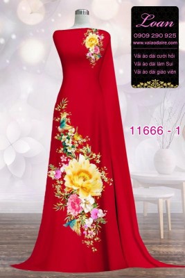 Vải áo dài hoa 3D-DT 11666