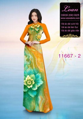 Vải áo dài hoa 3D-DT 11667