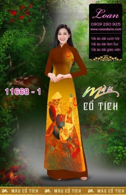 Vải áo dài tết trung thu-DT 11668