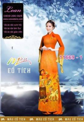 Vải áo dài tết trung thu-DT 11669