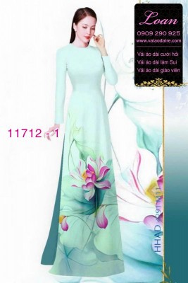 Vải áo dài hoa 3D-DT 11712
