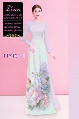 Vải áo dài hoa 3D-DT 11713