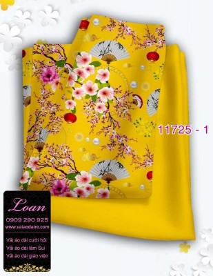 Vải áo dài tết hoa mai-DT 11725