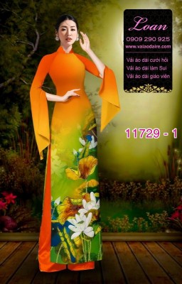Vải áo dài hoa 3D-DT 11729