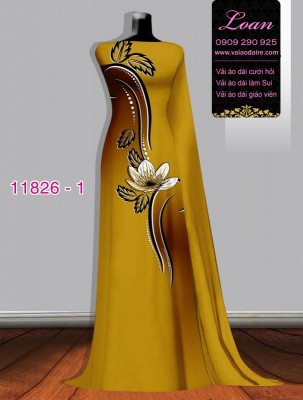 Vải áo dài in hoa 3D-DT 11826
