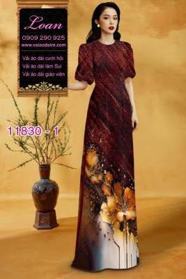 Vải áo dài in hoa 3D-DT 11830