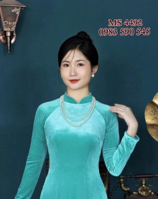 Vải áo dài nhung trơn-ADN 11833