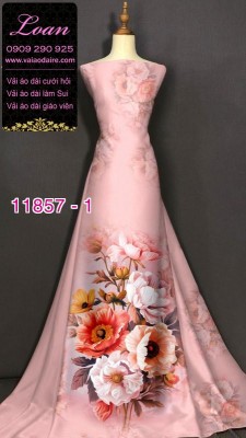 Vải áo dài hoa in 3D-DT 11857