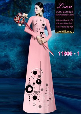 Vải áo dài hoa in 3D-DT 11860