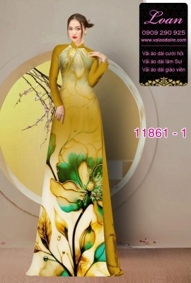Vải áo dài hoa in 3D-DT 11861
