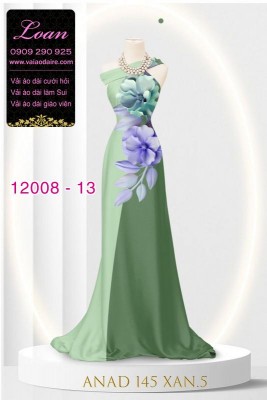 Vải áo dài in hoa 3D-DT 12008