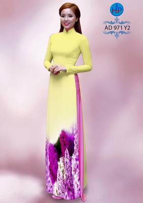 Vải áo dài hoa dưới 3D-DT 1233