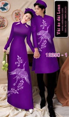 Vải áo dài đôi nam nữ-DT 12350