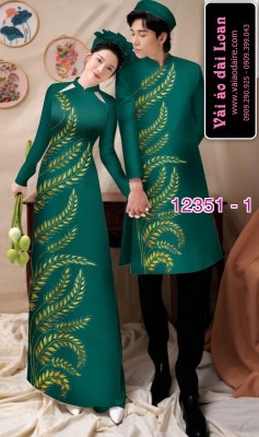 Vải áo dài đôi nam nữ-DT 12351