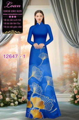 Vải áo dài hoa in 3D-DT 12647