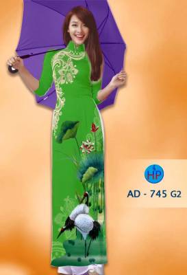 Vải áo dài hoa Sen-DT 1302