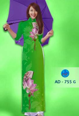 Vải áo dài hình cánh quạt-DT 1318