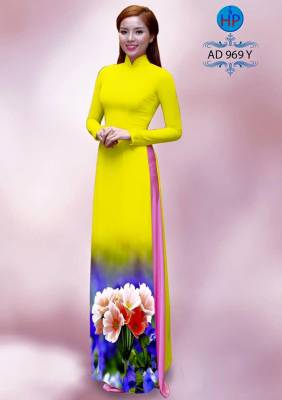 Vải áo dài hoa 3D-DT 1323