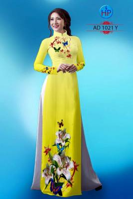 Vải áo dài hoa Ly-DT 1344